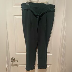 Emerald Green INC women’s paper bag ankle pants size 12